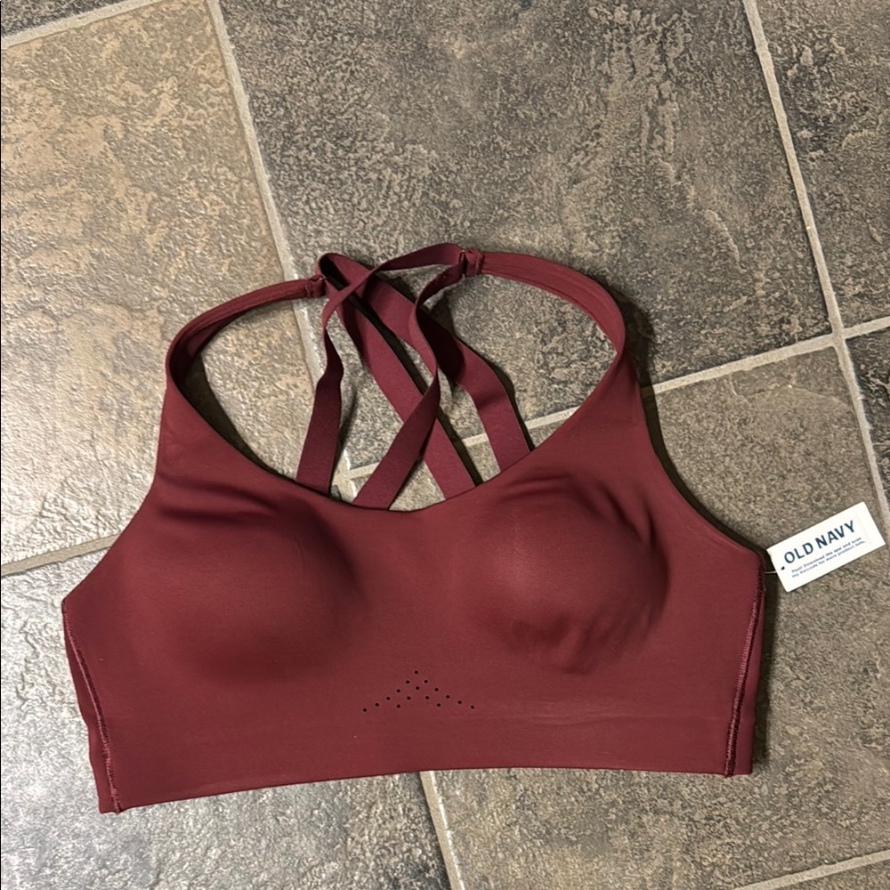Old Navy Burgundy Sports Bra
